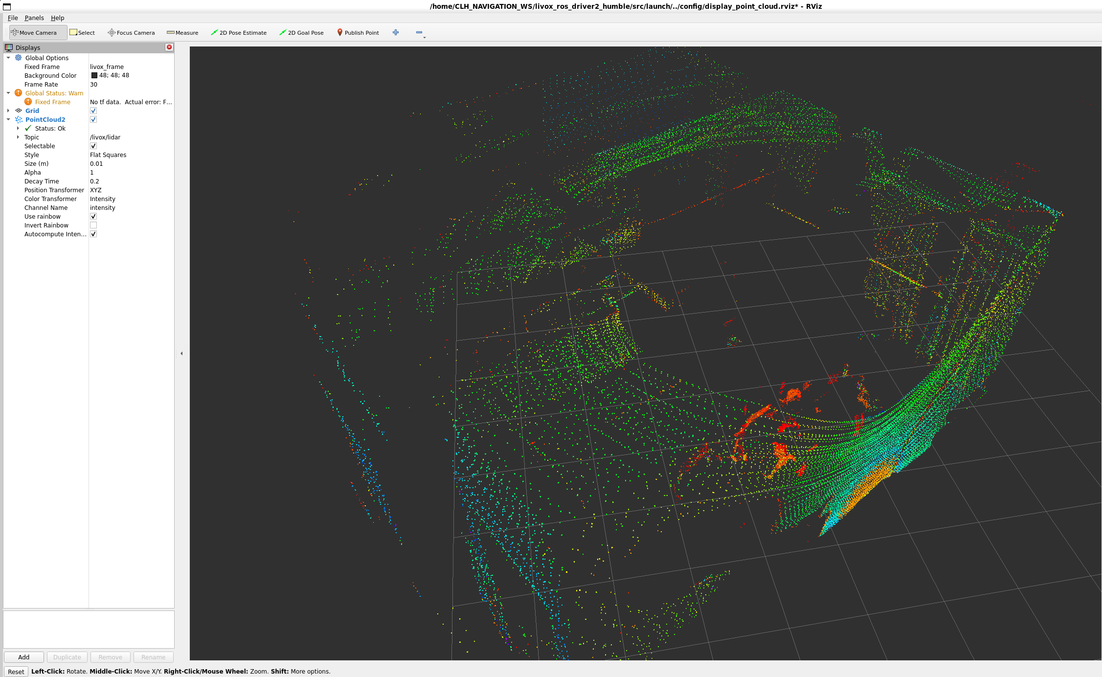 Rviz2 中查看点云